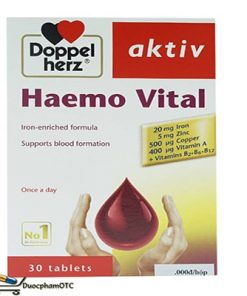 doppelherz aktiv haemo vital bổ sung sắt cho bà bầu